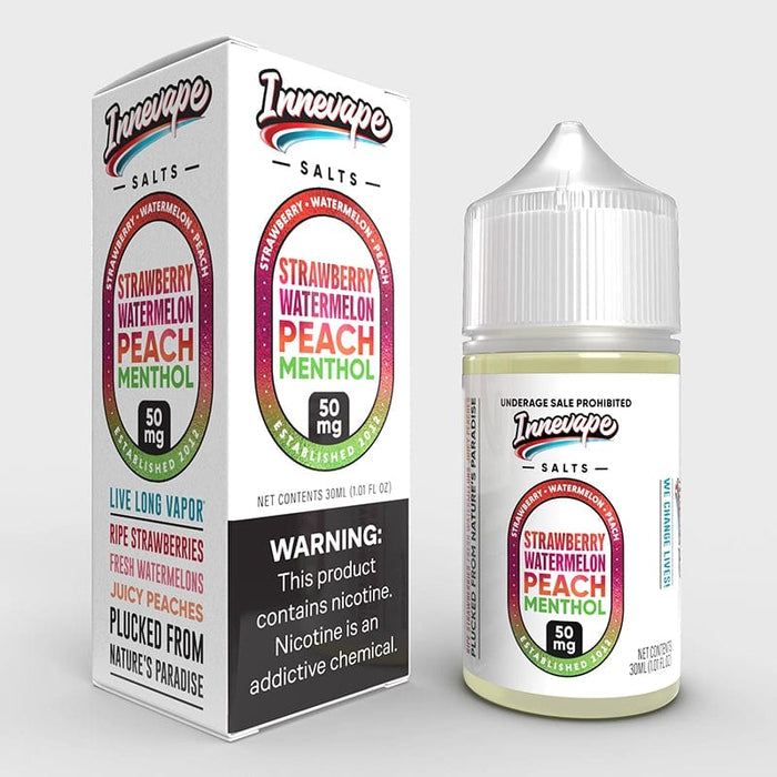 Innevape Strawberry Watermelon Peach Menthol Nic Salt Vape Juice 30ml