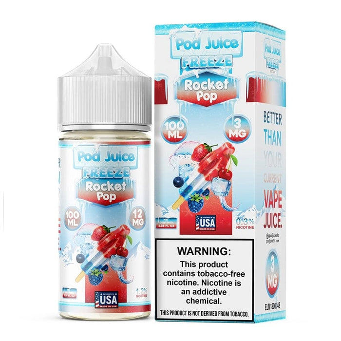 Pod Juice Rocket Pop Freeze Synthetic Vape Juice 100ml