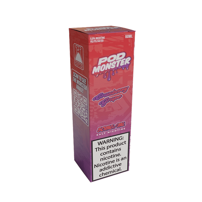 Pod Monster Salts Cranberry Grape Synthetic Vape Juice 60ml