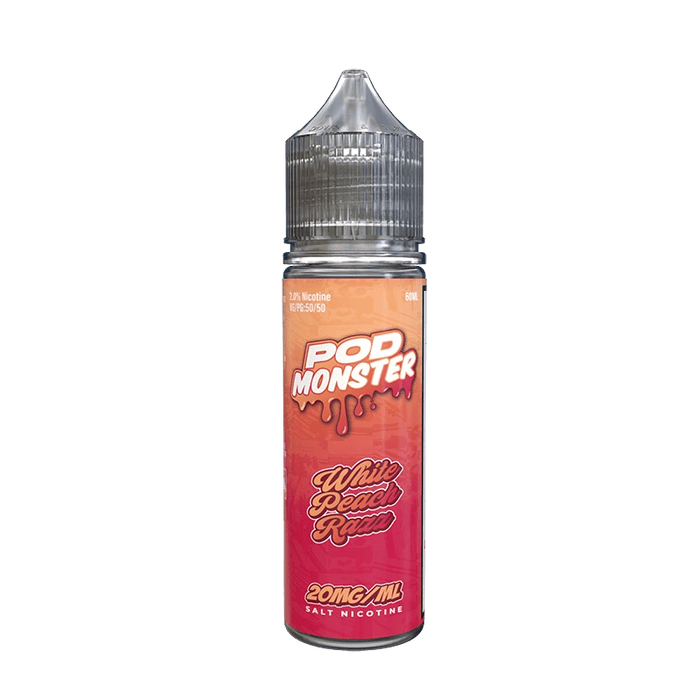 Pod Monster Salts White Peach Razz Synthetic Vape Juice 60ml