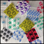 Size 1212 original Apple bags from The Baggie Store, 1/2" x 1/2" dimensions, with mixed bag images.