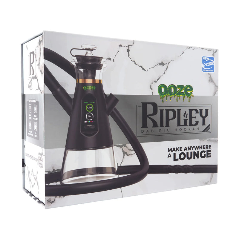Ooze Ripley Dab Rig Hookah – C-Core 2400 mAh - Black Grey and Mint - TBS Supply