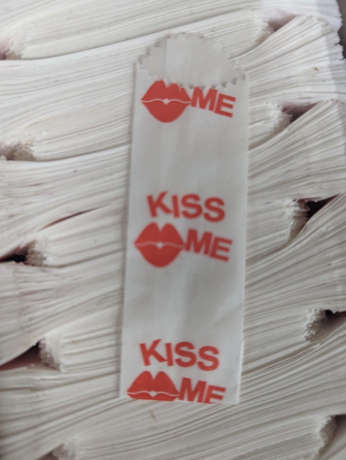 Vellum Glassine Stamp Wax Paper Envelope Bags- KISS ME - TBS Supply Co