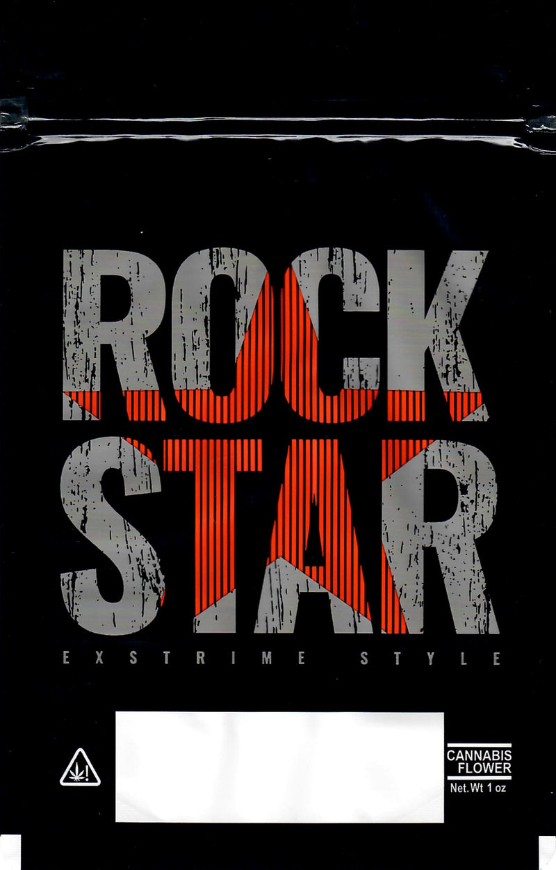 Rock Star 1oz Mylar Bags, 100bags/pk - TBS Supply Co