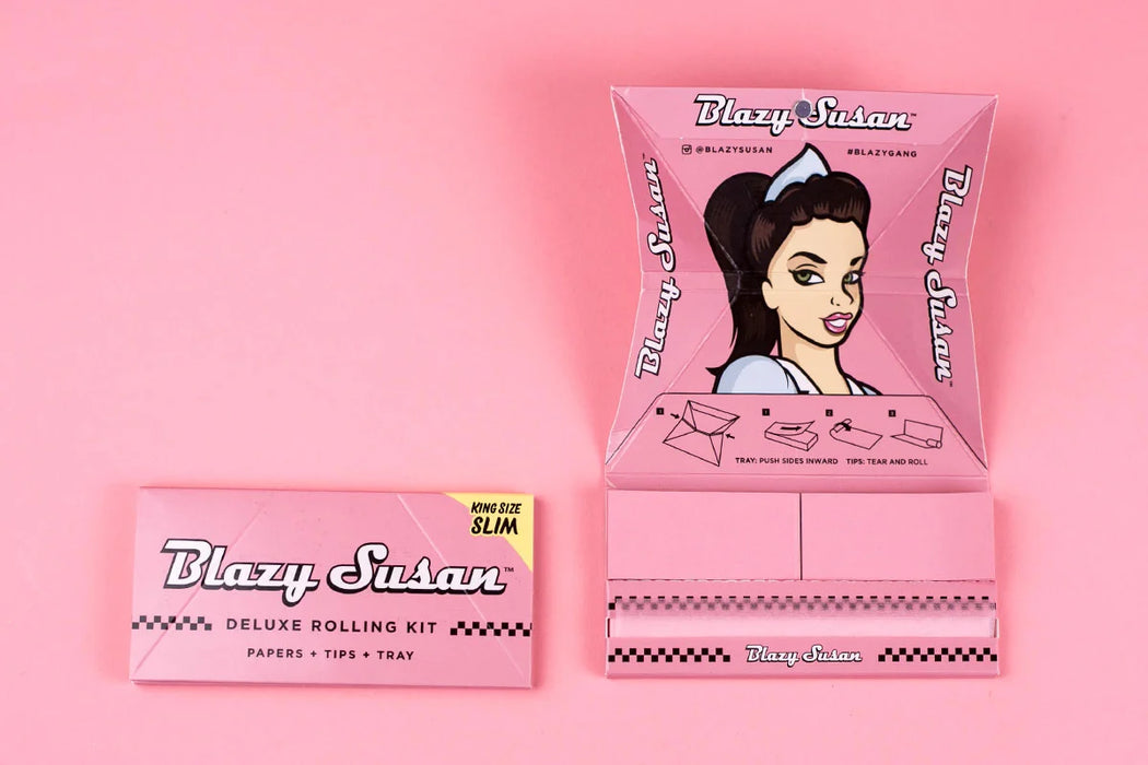 Blazy Susan Pink Deluxe Rolling Kit | King Size