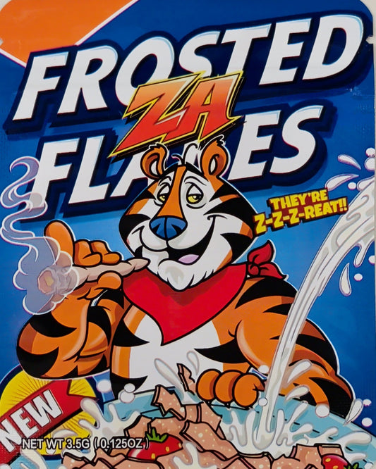 Frosted Za Flakes Mylar Bags 3.5g