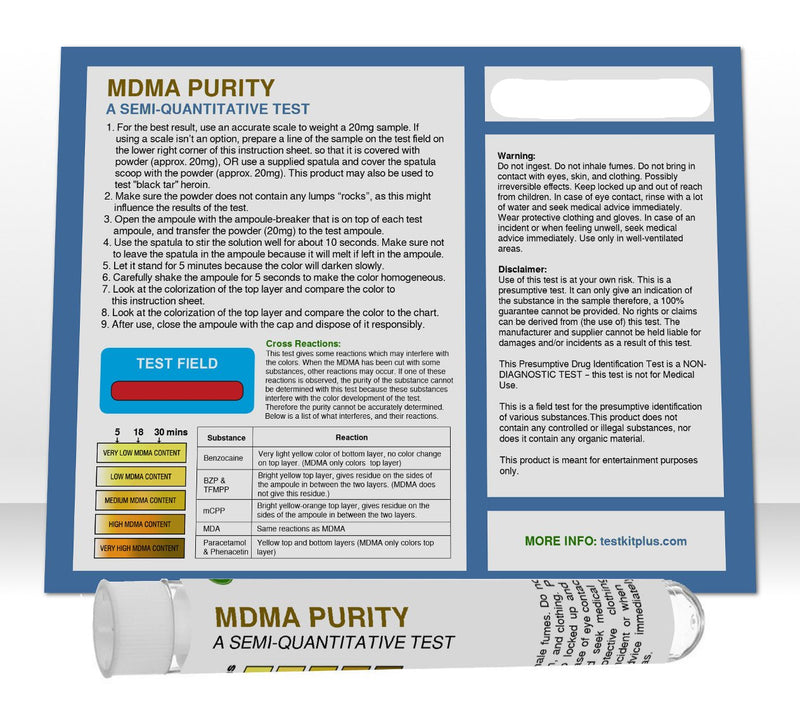 MDMA (Molly/Ecstasy) Purity Test Kit - TBS Supply Co