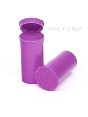 PHILIPS RX Grape 13 dram pop-top container, medication bottle with white cap