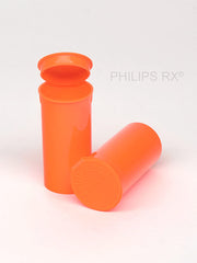 PHILIPS RX Mango 13 dram pop-top container, medication bottle with white cap