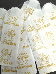 SNOWMAN-Vellum Glassine Stamp Wax Paper Envelope Bags - TBS Supply Co