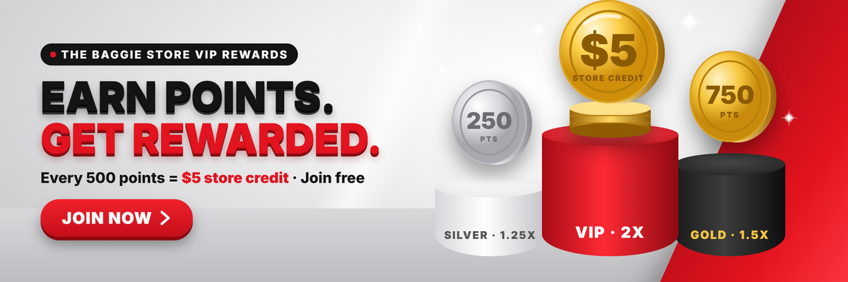 Join The Baggie Store VIP Rewards - earn points on every order and get $5 store credit every 500 points