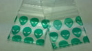 1010 Original Mini Ziplock 2.5mil Plastic Bags 1" x 1" Reclosable Baggies (Alien) - The Baggie Store
