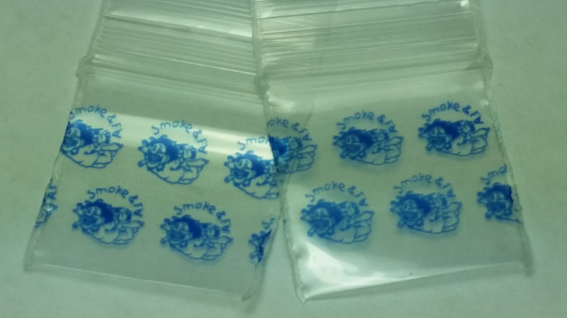 1010 Original Mini Ziplock 2.5mil Plastic Bags 1" x 1" Reclosable Baggies (Smoke & Fly) - The Baggie Store