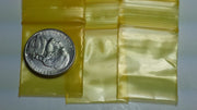 10125 Original Mini Ziplock 2.5mil Plastic Bags 1" x 1.25" Reclosable Baggies (Yellow) - The Baggie Store