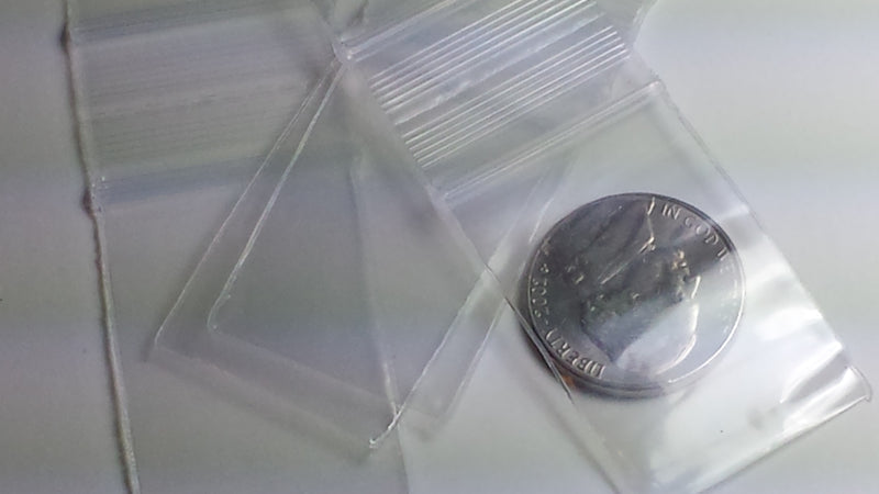 1015 Original Mini Ziplock 2.5mil Plastic Bags 1" x 1.5" Reclosable Baggies (Clear) - The Baggie Store
