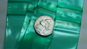 1015 Original Mini Ziplock 2.5mil Plastic Bags 1" x 1.5" Reclosable Baggies (Green) - The Baggie Store