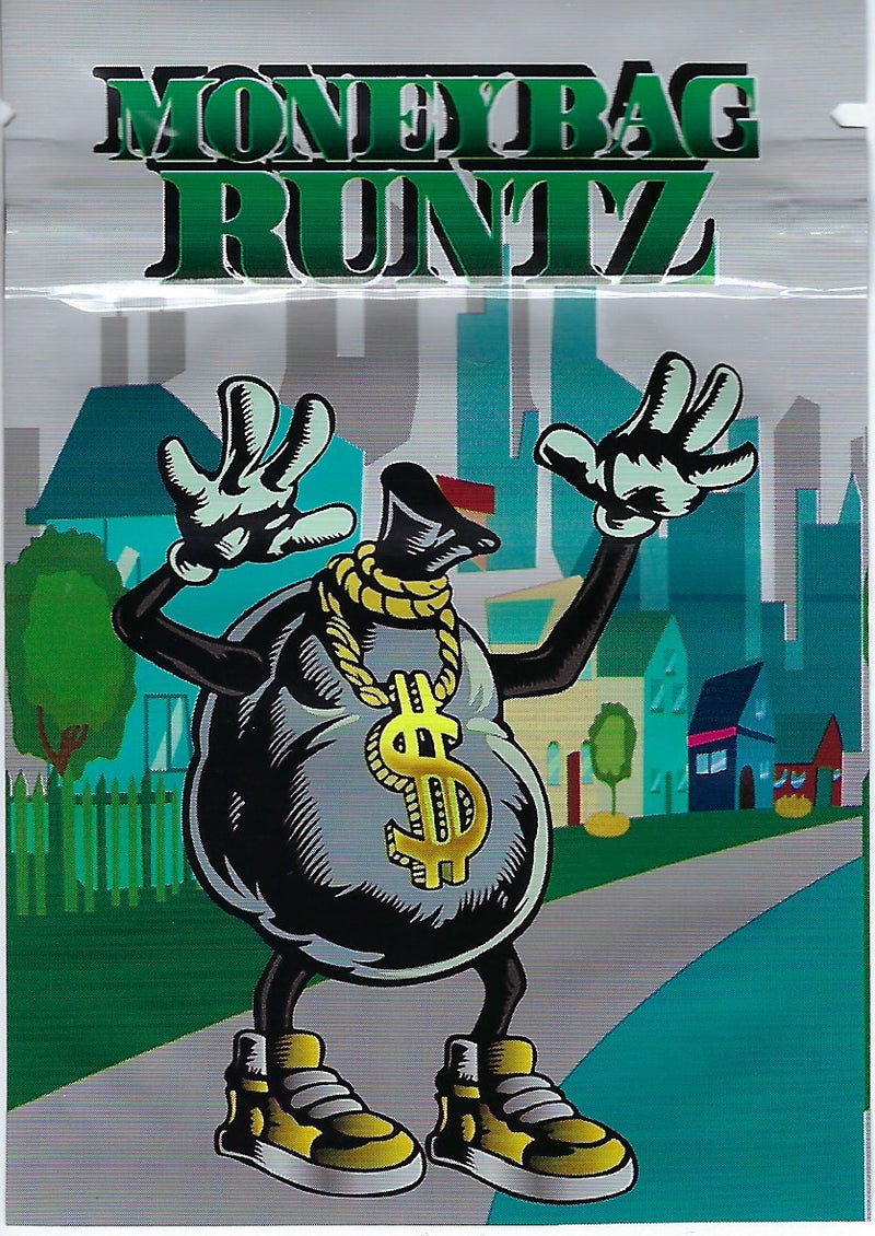 Smell-proof Money Bag Runtz Mylar Bags, 100-pack from The Baggie Store, featuring durable, resealable packaging for discreet storage.