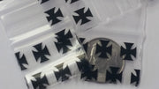 1034 Original Mini Ziplock 2.5mil Plastic Bags 1" x 3/4" Reclosable Baggies (Chopper/Iron Cross) - The Baggie Store