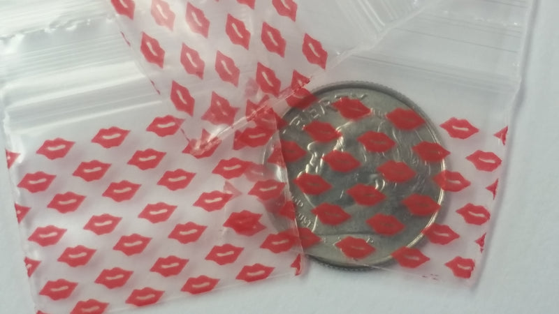1034 Original Mini Ziplock 2.5mil Plastic Bags 1" x 3/4" Reclosable Baggies (Lips) - The Baggie Store