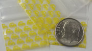 1034 Original Mini Ziplock 2.5mil Plastic Bags 1" x 3/4" Reclosable Baggies (Taxi Cab) - The Baggie Store