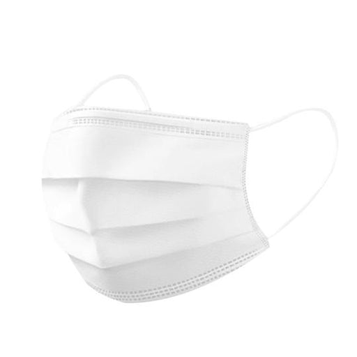 Disposable Dust Filtration 3-Ply Face Mask- White - TBS Supply Co