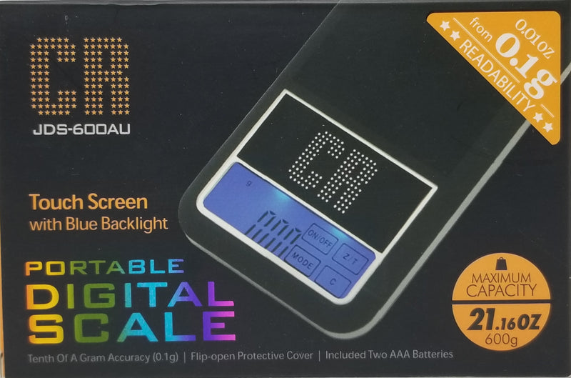 JDS-600AU Portable Digital Scale Touchscreen, 600g, 0.1g #A7 - TBS Supply Co