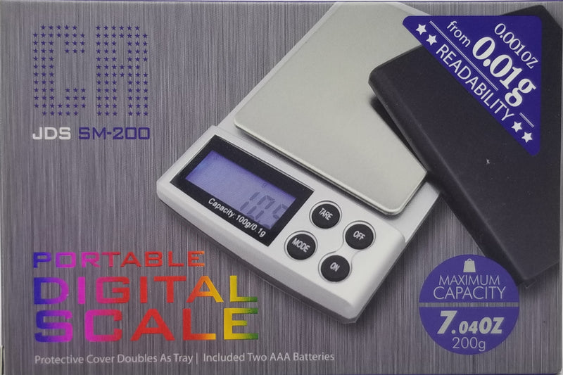 JDS-SM200 Portable Digital Scale, 200g, 0.01g #A7 - TBS Supply Co