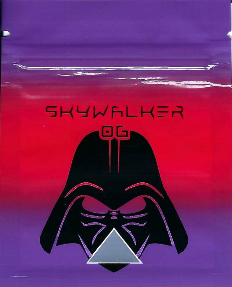 Smell-proof Skywalker OG Baggie Store storage bags, 100-pack, durable and discreet for secure storage.