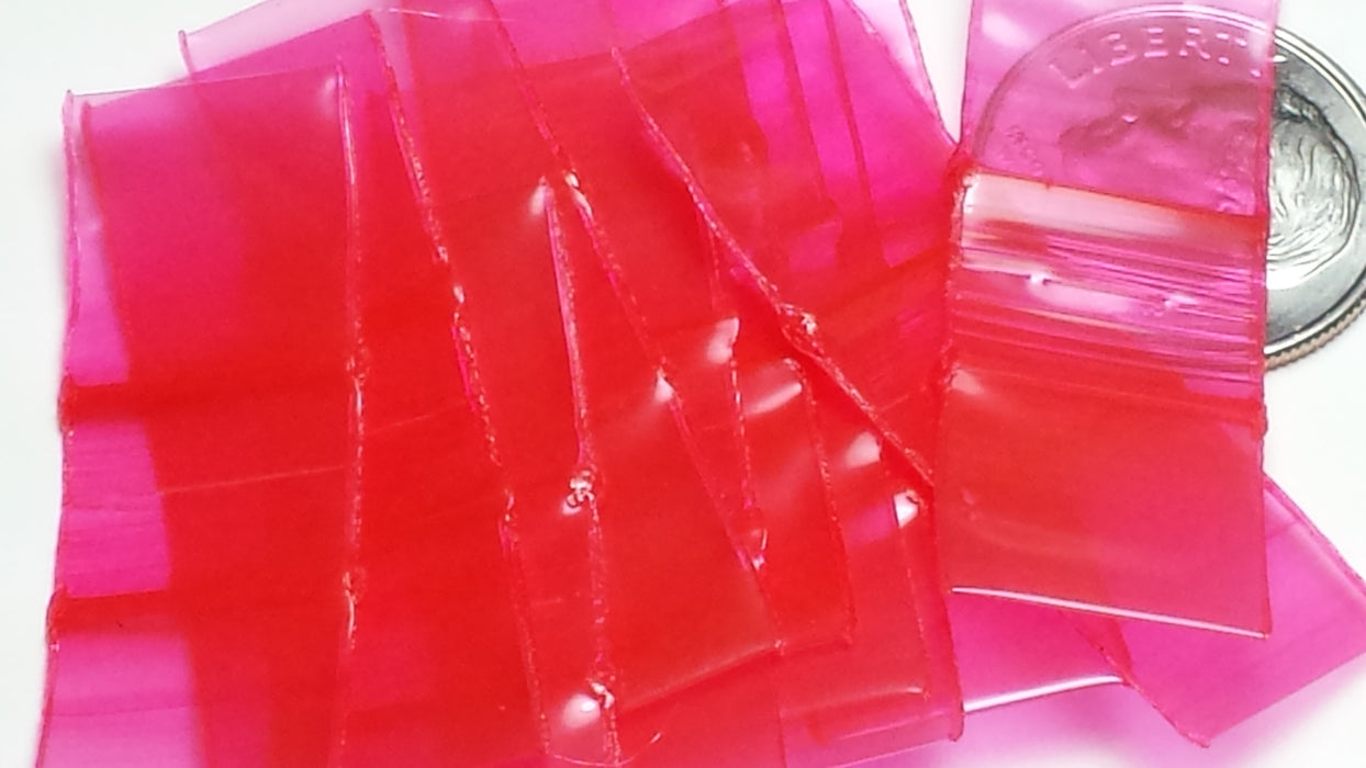 1212 Original Mini Ziplock 2.5mil Plastic Bags 1/2" x 1/2" Reclosable Baggies (Red) - The Baggie Store