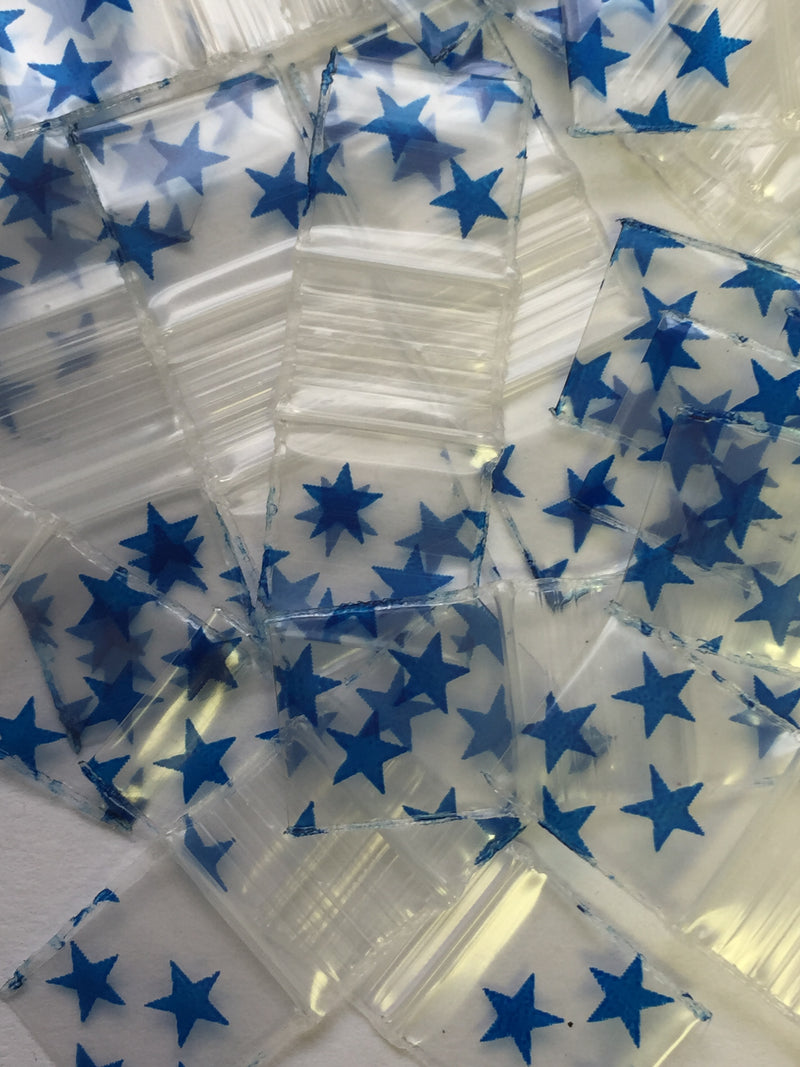 1212 Original Mini Ziplock 2.5mil Plastic Bags 1/2" x 1/2" Reclosable Baggies (Blue Star) - The Baggie Store