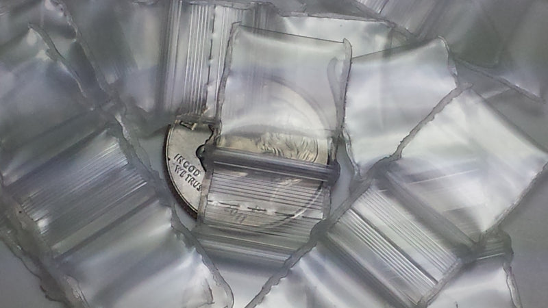 1212 Original Mini Ziplock 2.5mil Plastic Bags 1/2" x 1/2" Reclosable Baggies (Clear) - The Baggie Store