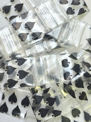 1212 Original Mini Ziplock 2.5mil Plastic Bags 1/2" x 1/2" Reclosable Baggies (Spades) - The Baggie Store