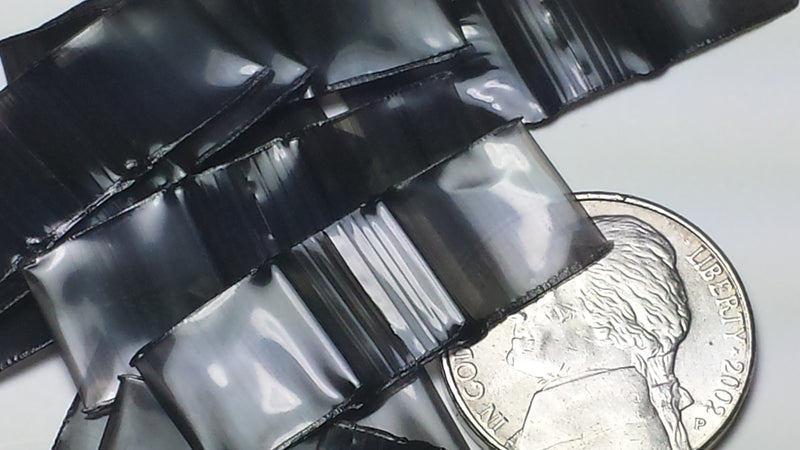 1212-A Original Mini Ziplock 2.5mil Plastic Bags 1/2" x 1/2" Reclosable Baggies (Black) - The Baggie Store