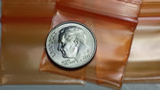 12510-S Original Mini Ziplock 2.5mil Plastic Bags 1.25" x 1" Reclosable Baggies (Orange) - The Baggie Store