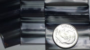 12534 Original Mini Ziplock 2.5mil Plastic Bags 1.25" x 3/4" Reclosable Baggies (Black) - The Baggie Store