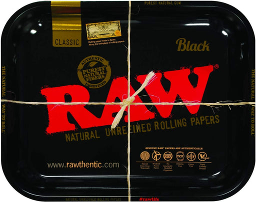 RAW Classic Black Rolling Tray - TBS Supply Co