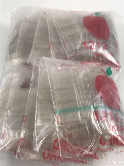 1212-A Original Mini Ziplock 2.5mil Plastic Bags 1/2" x 1/2" Reclosable Baggies (Gold) - The Baggie Store