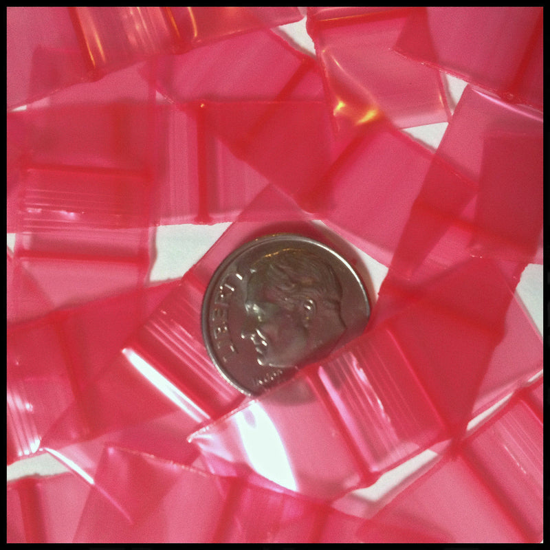 1212-S Original Mini Ziplock 2.5mil Plastic Bags 1/2" x 1/2" Reclosable Baggies (Red) - The Baggie Store