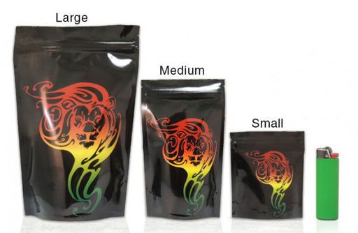 Mylar Stealth Bag, Rasta Lion - The Baggie Store