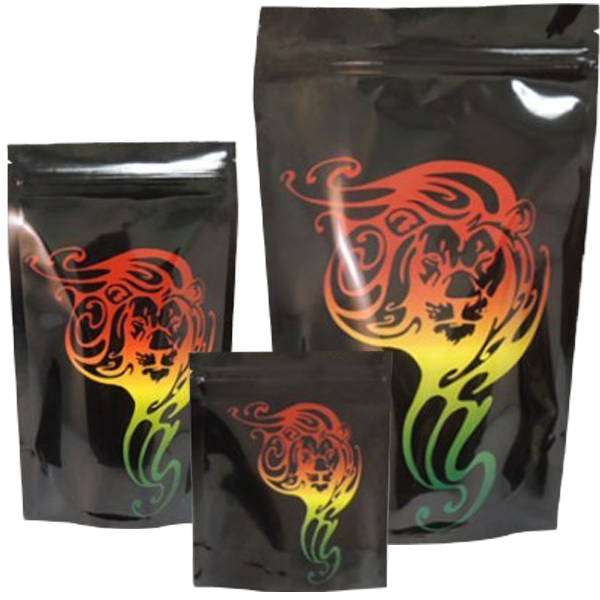 Mylar Stealth Bag, Rasta Lion - The Baggie Store