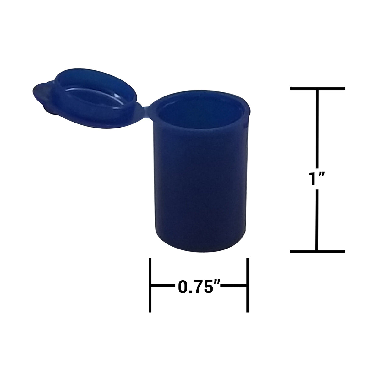 King Sting Opaque Pop Top 0.5g cannabis containers, 100-pack, with white opaque lids and clear bodies for storage.