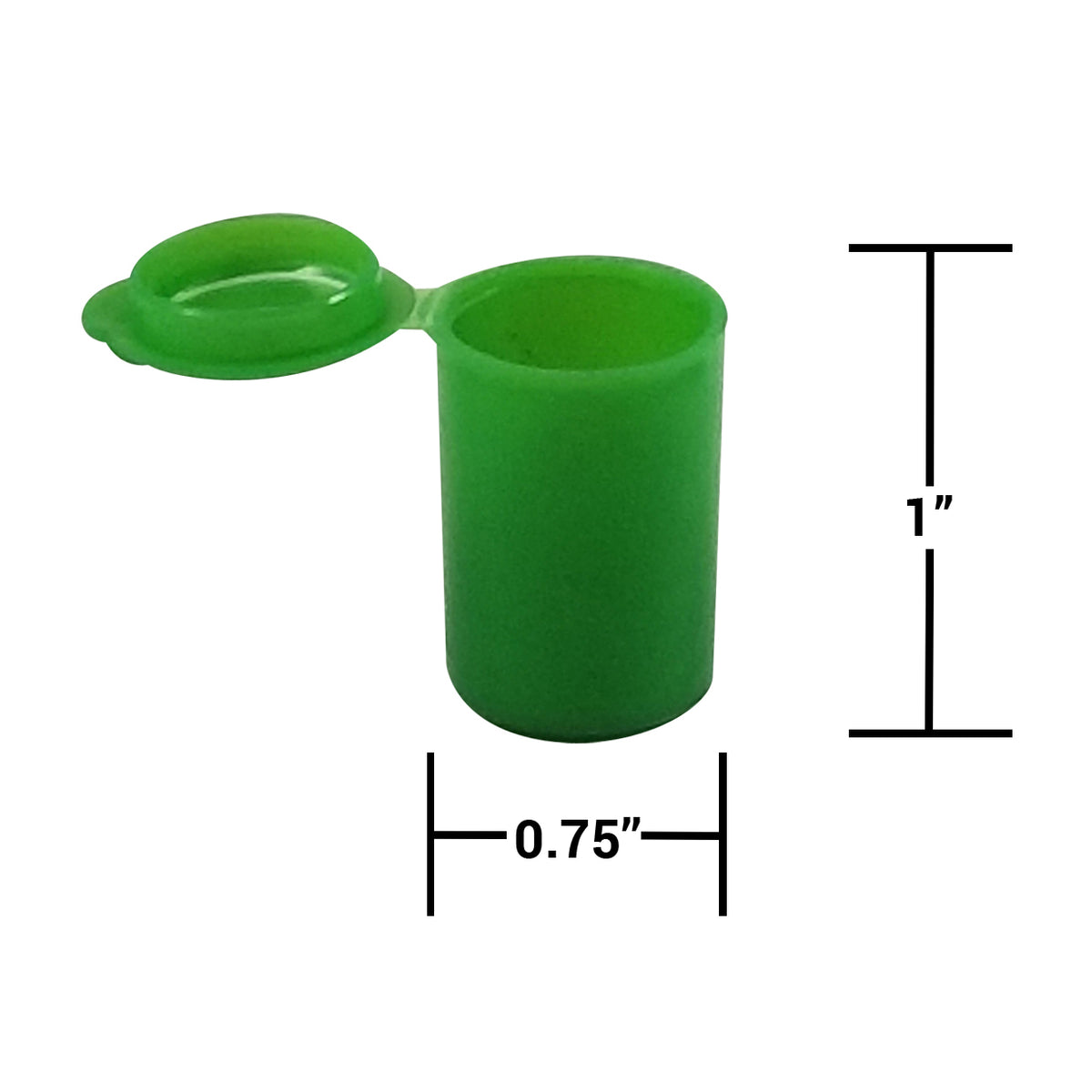King Sting Opaque Pop Top 1075 cannabis concentrate containers, 0.5g, 100-pack, with secure pop-top lids for storage and portability.