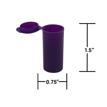 King Sting Opaque Pop Top 1575, 1g, 100pcs packaging with 1g opaque pop top containers for storing small items.