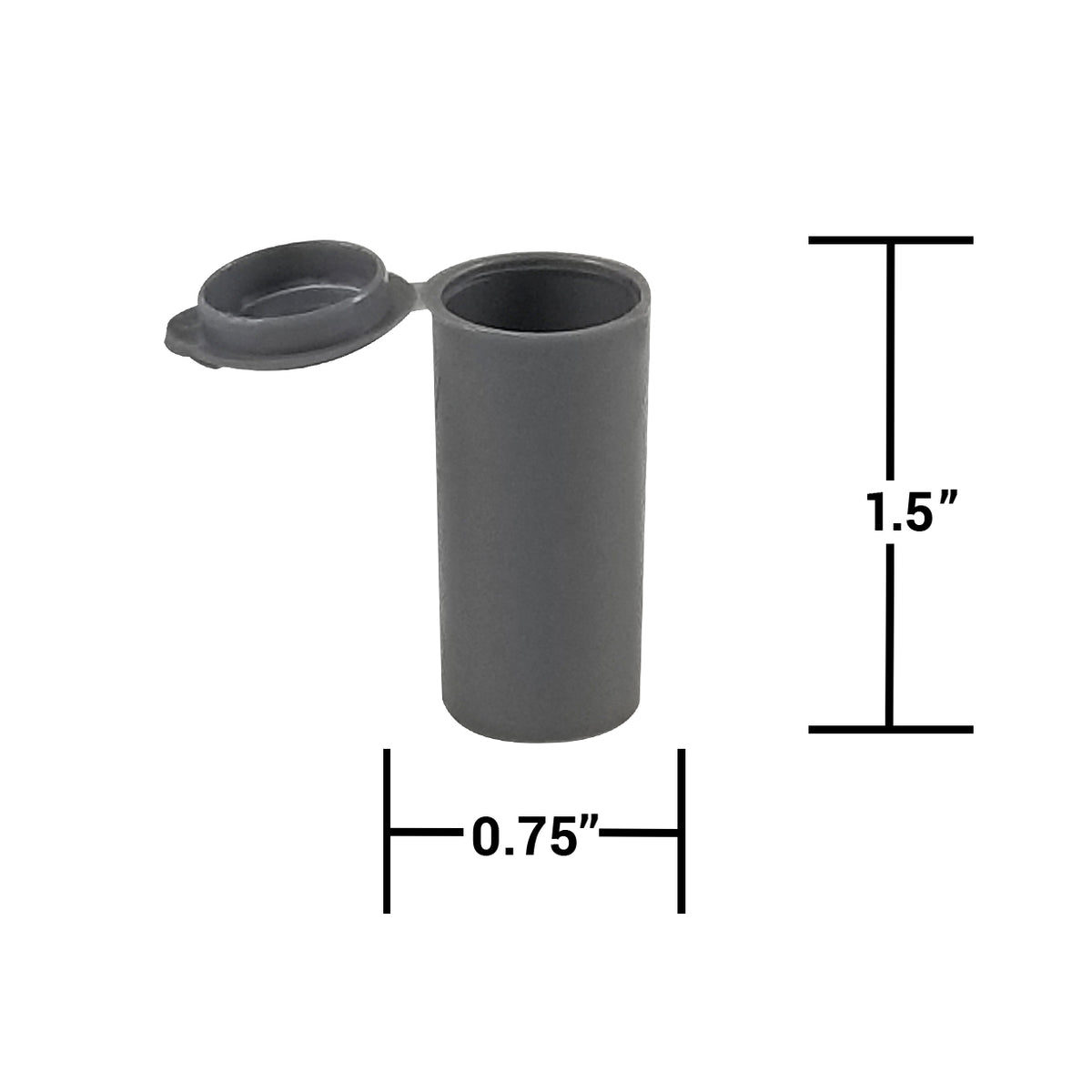 King Sting Opaque Pop Top 1g cannabis jars, 100-piece set, with secure pop top lids for storing herbs and concentrates.