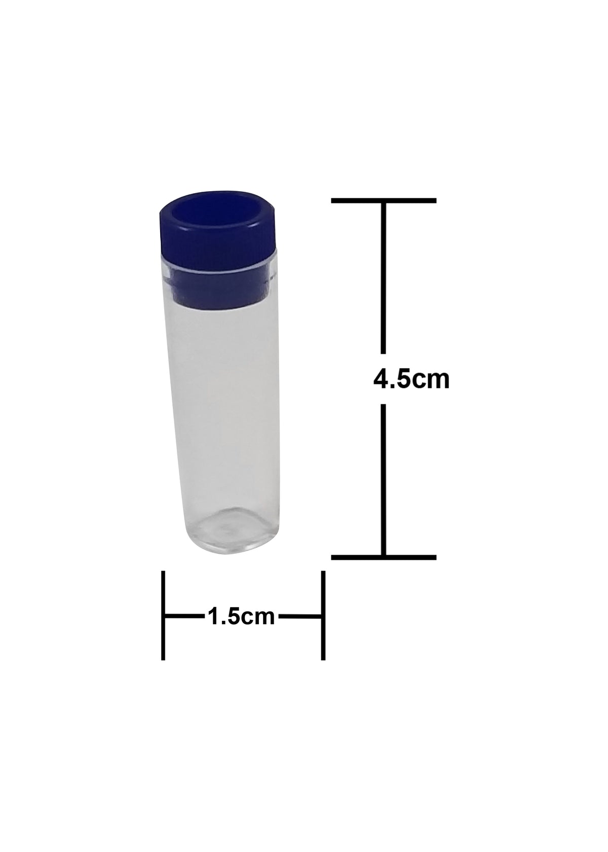 Clear tube vials by King Sting Products, King Sting Circle Top design, .5g capacity, set of 10 for storage or display.