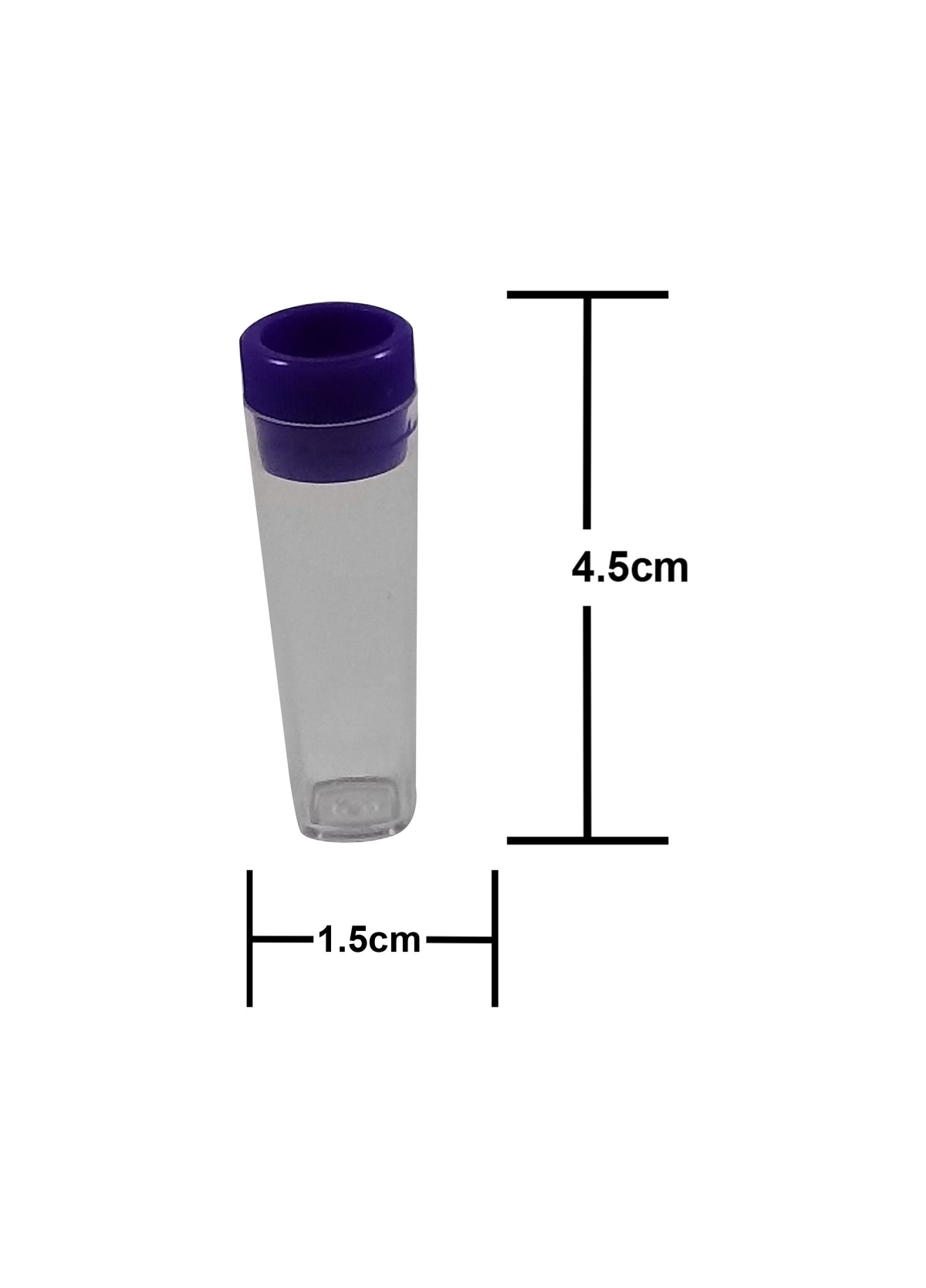Set of 10 King Sting Circle Top Clear Tube Vials with .5g capacity, featuring a circle top design for secure sealing