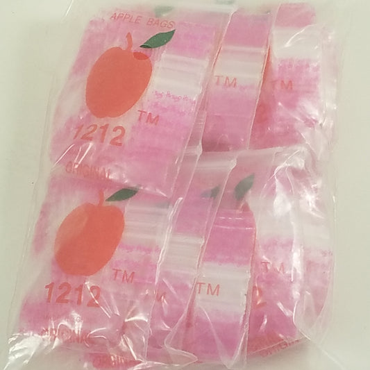 Pink Panther resealable bags by Original Apple Bags, 1/2" x 1/2" size, perfect for storing small items or collectibles.