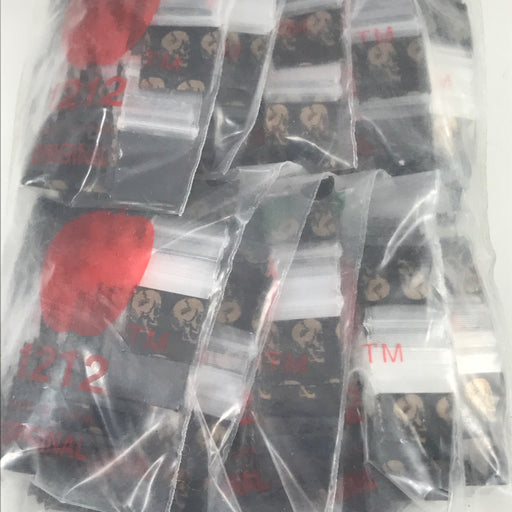 1212 Original Mini Ziplock 2.5mil Plastic Bags 1/2" x 1/2" Reclosable Baggies (Gold Skulls) - The Baggie Store