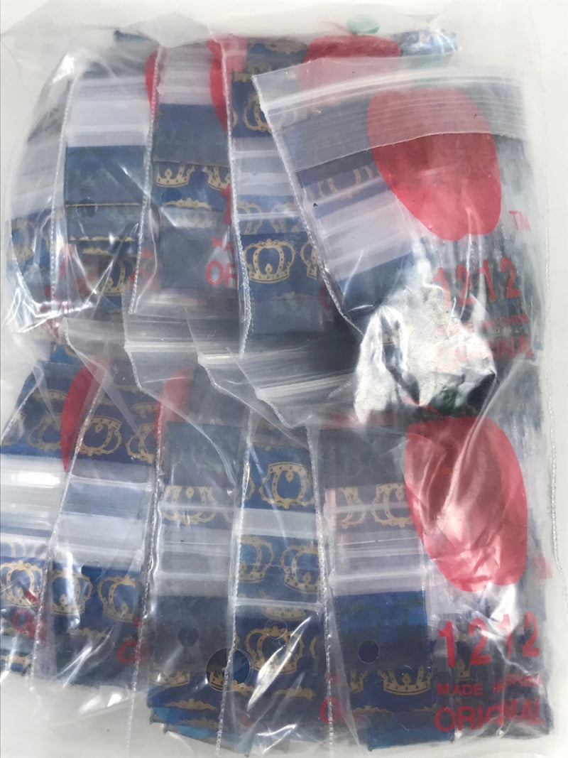 1212 Original Mini Ziplock 2.5mil Plastic Bags 1/2" x 1/2" Reclosable Baggies (King Crown) - The Baggie Store