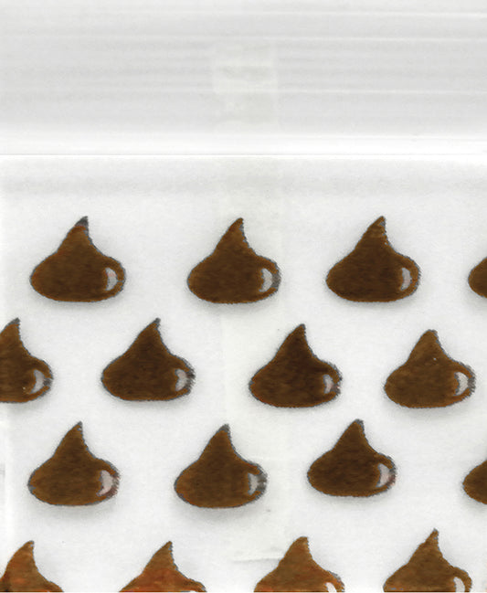 Resealable chocolate-colored apple bags with 1/2" x 1/2" size from Original Apple Bags, ideal for packaging small items.